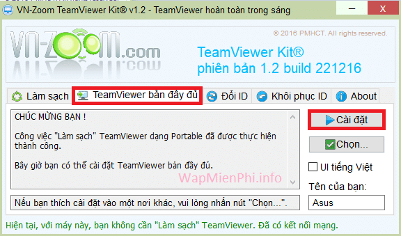 Hình ảnh huong dan cai teamviewer in TeamViewer 13