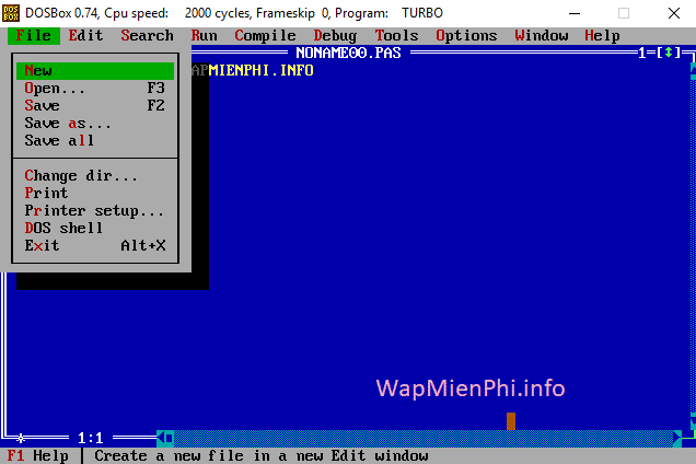 Hình ảnh tai Turbo Pascal in Turbo Pascal