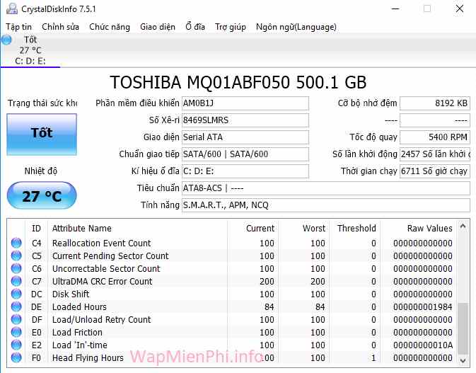 Hình ảnh download CrystalDiskInfo in CrystalDiskInfo Hình ảnh download CrystalDiskInfo in CrystalDiskInfo