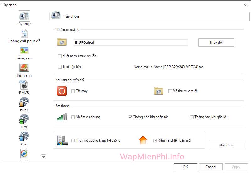 Hình ảnh phan mem Format Factory in Format Factory Hình ảnh phan mem Format Factory in Format Factory